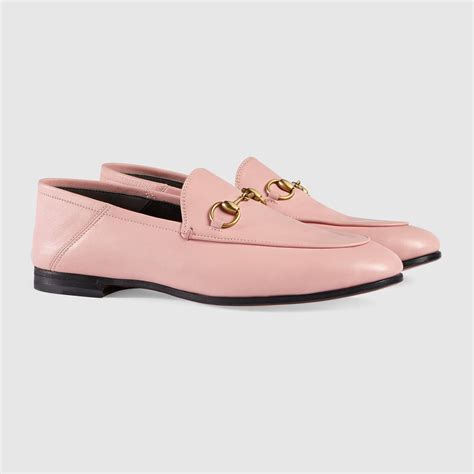 NEW PINK GUCCI 10MM BRIXTON LEATHER LOAFERS SIZE 